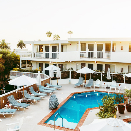 Arial pool view at Laguna Beach House